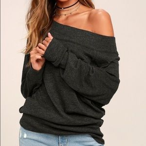 Free People Palisades Washed Off The Shoulder XS